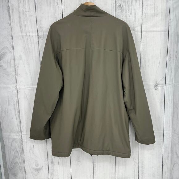 Y2K Calvin Klein Jeans XL Green Windbreaker Rain Jacket - Picture 2 of 9